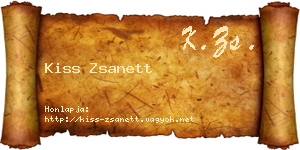 Kiss Zsanett névjegykártya